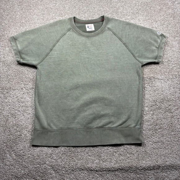 Champion x Todd Snyder Other - Champion Todd Snyder Mens XL Short Sleeve Sweatshirt Olive Green Raglan Cotton